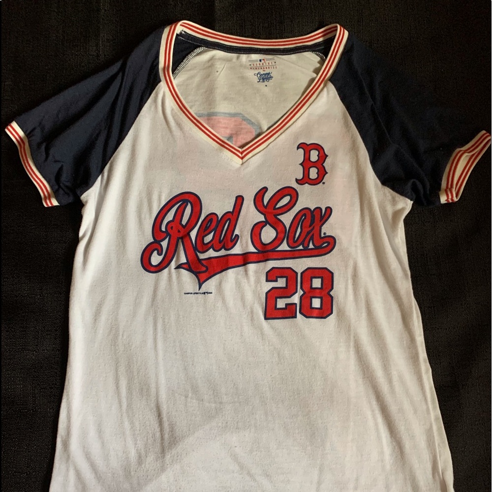 Womens Red Sox V-Neck Shirt